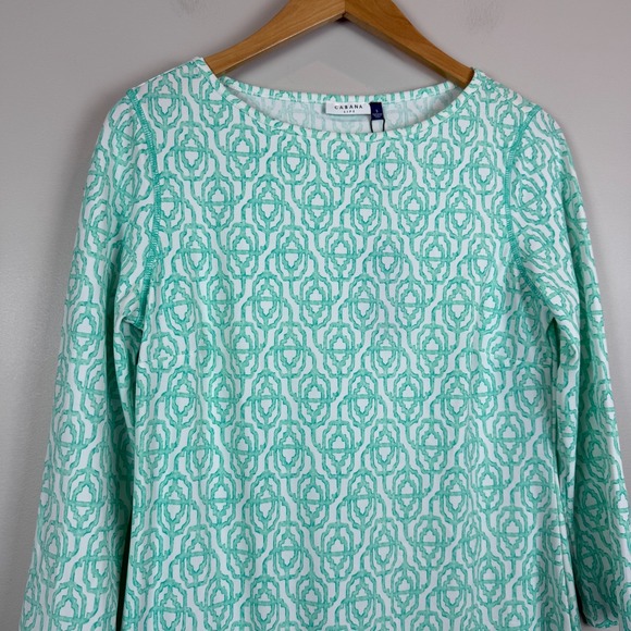 Cabana Life Mini Shift Dress Women S Blue Printed Coastal Cottage UPF 50 NWT - Picture 3 of 10